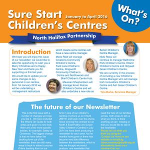 Sure Start Newsletter